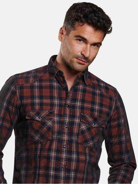 engbers Herren Karohemd Dunkelorange 31879