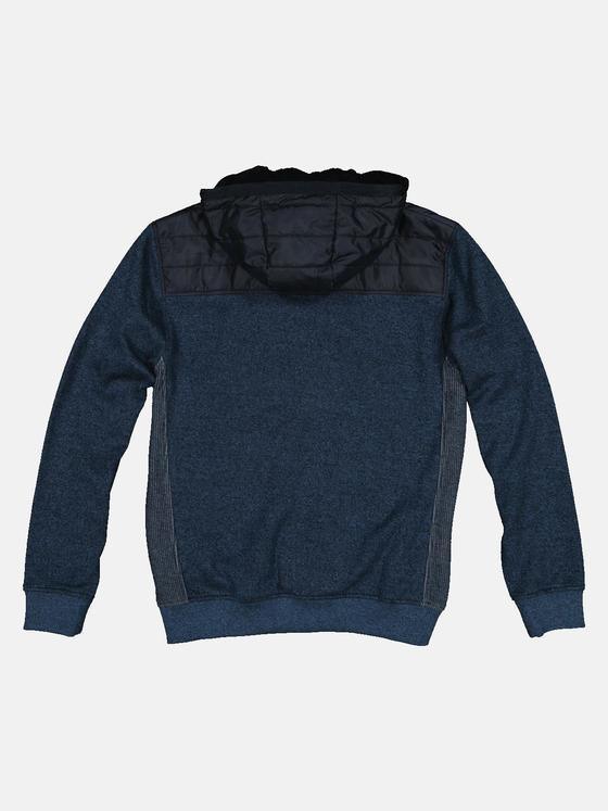 engbers Herren Sweatjacke mit Nylonkapuze Blau 32296