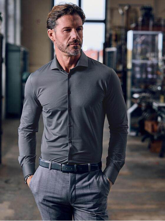 emilio adani Herren Innovatives Funktionshemd Anthrazit 39848