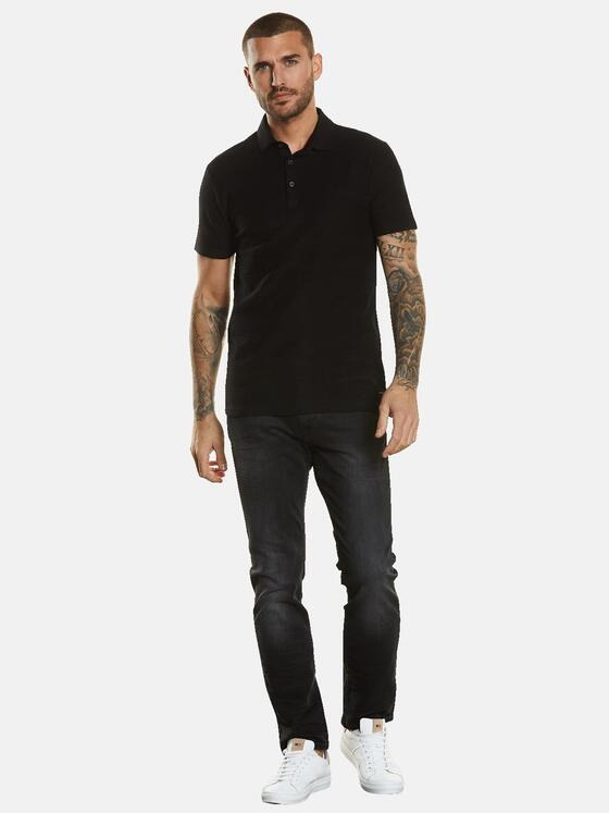 emilio adani Herren Polo-Shirt gestreift Schwarz 34561