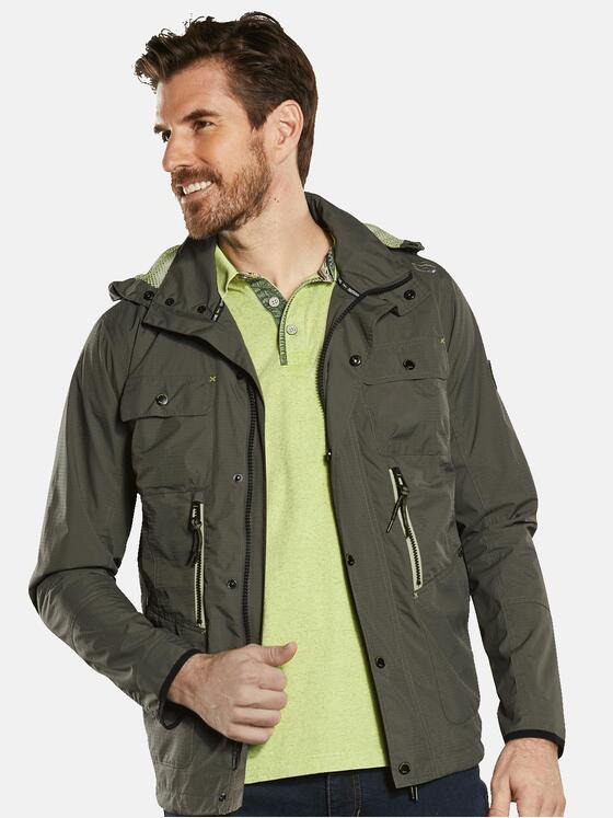 engbers Herren Funktionsjacke mit abnehmbarer Kapuze Grün 34437