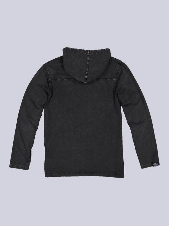engbers Herren Langarm-Shirt mit Kapuze Schwarz 33768