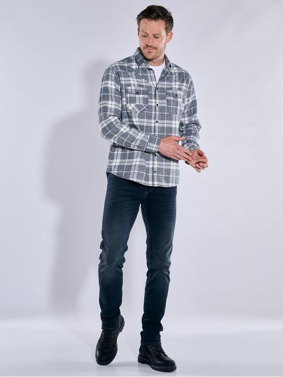engbers Herren Overshirt kariert Grau 37215