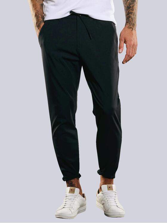 emilio adani Herren Hose mit Tunnelzug Schwarz 35243