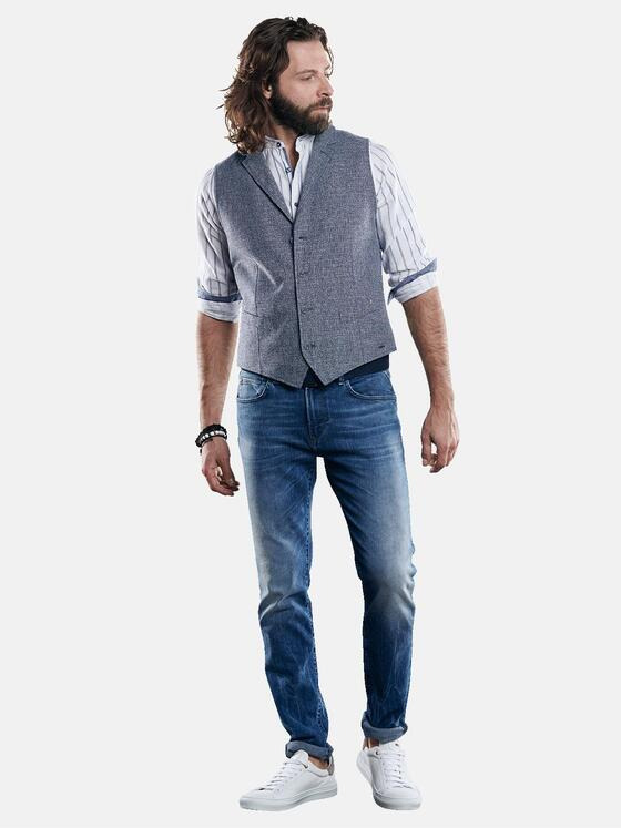 emilio adani Herren Die Sommerweste Blau 30646