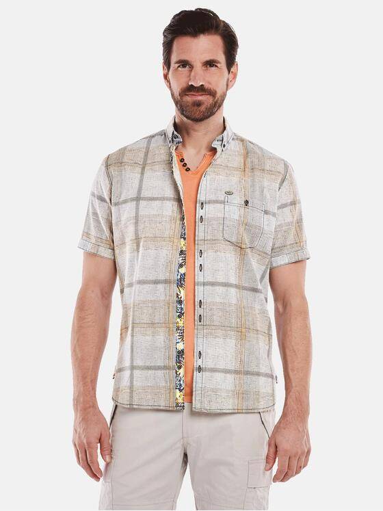 engbers Herren Kurzarm-Hemd kariert Reinorange 35136