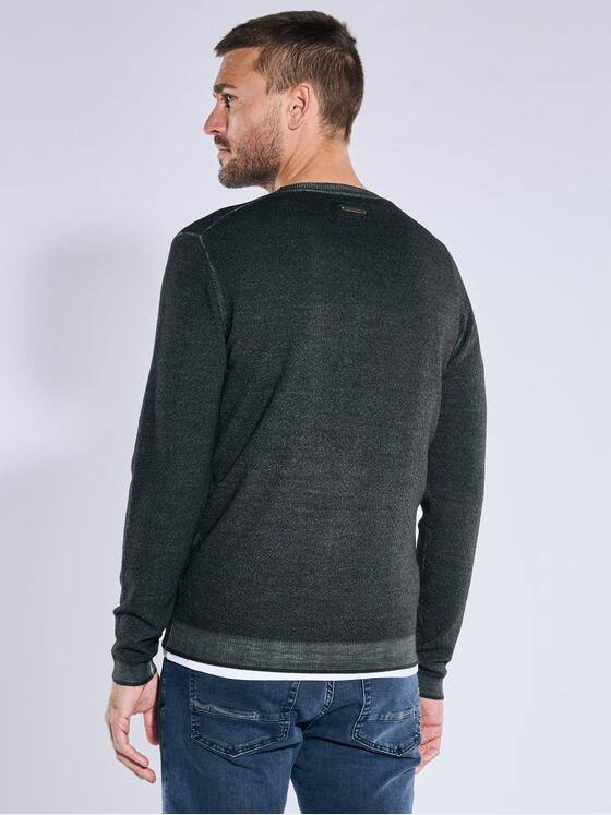 emilio adani Herren Pullover aus Merinowolle Dunkelgruen 39546