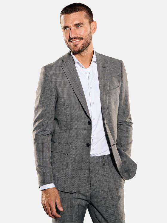 emilio adani Herren Anzug-Sakko slim fit Grau 35378