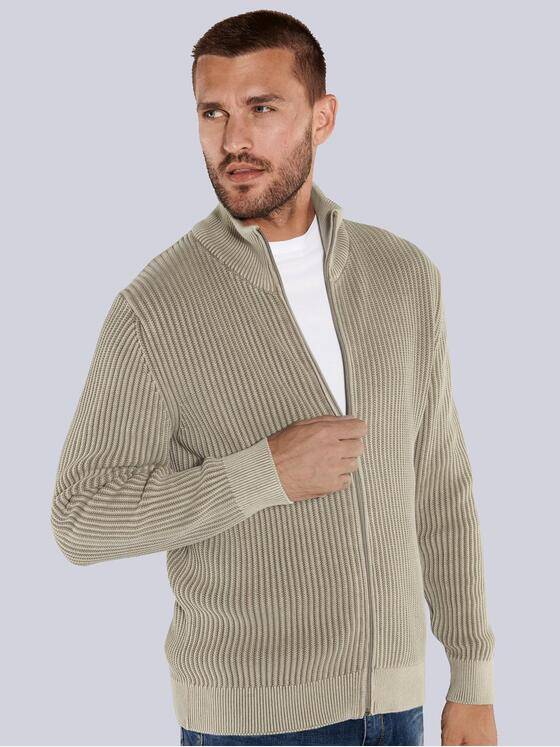 emilio adani Herren Cardigan strukturiert Beige 36070