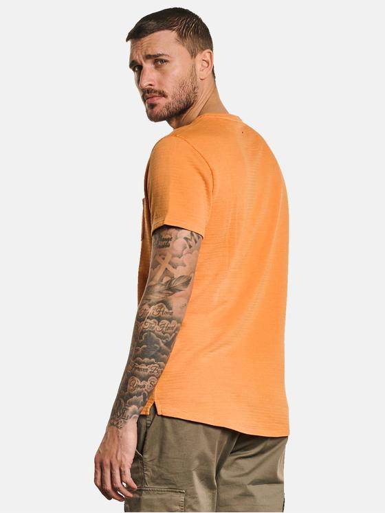 emilio adani Herren T-Shirt gestreift Orange 32753