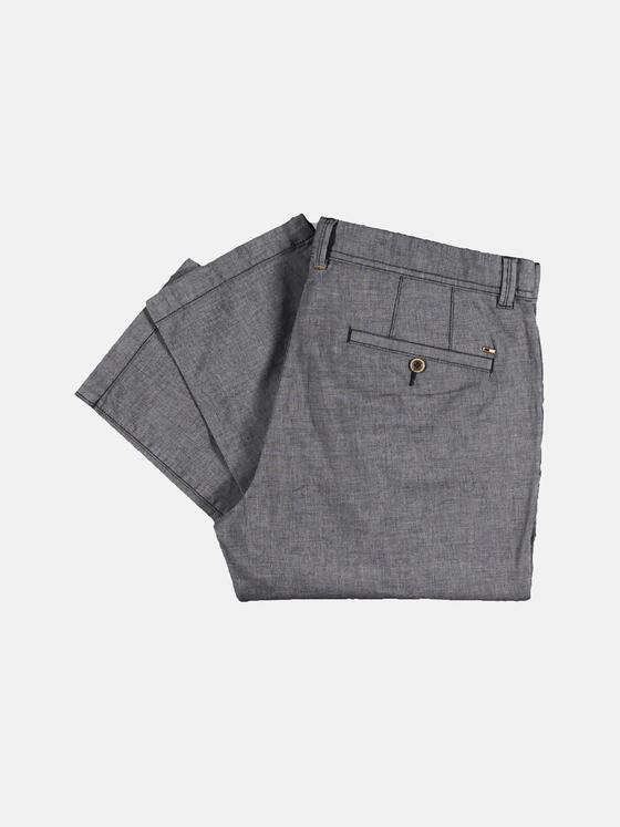 emilio adani Herren Modische Chino aus sommerlichem Garn Grau 29845