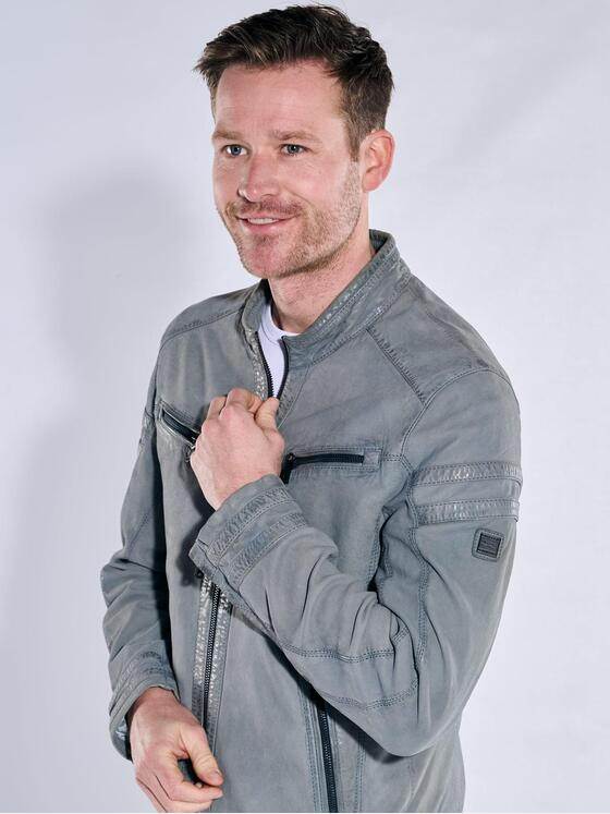 engbers Herren Lederjacke regular Taubenblau 38279