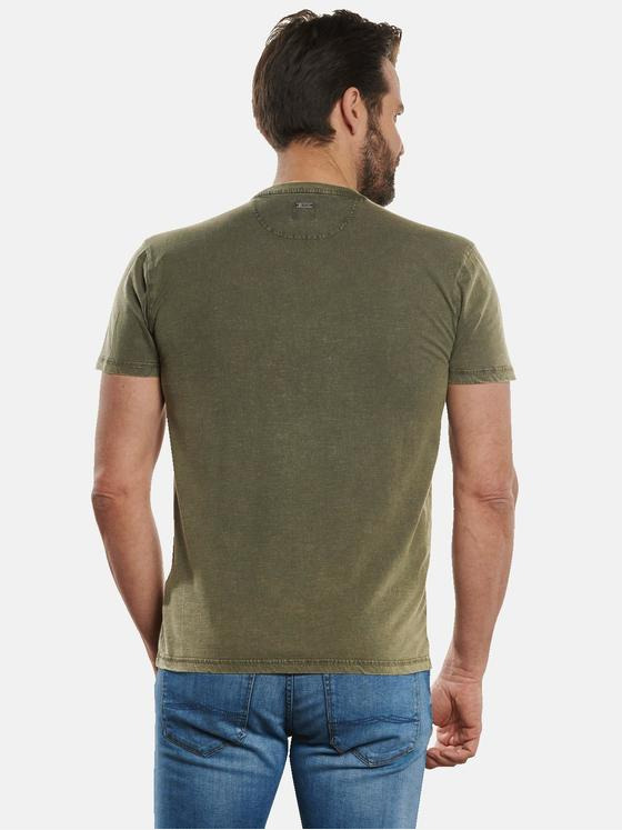 engbers Herren T-Shirt mit Stickerei Khaki 32795