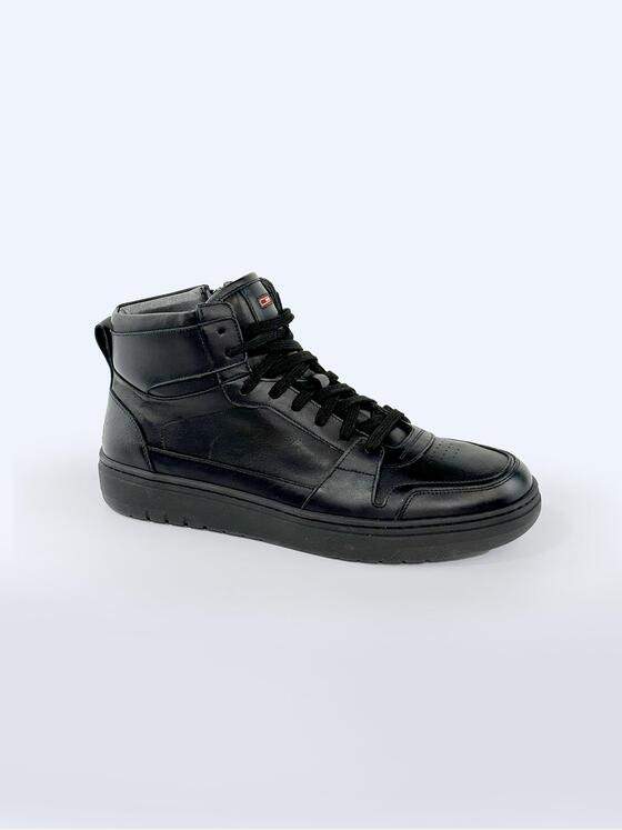 emilio adani Herren Sneaker mit Reißverschluss Schwarz 37414