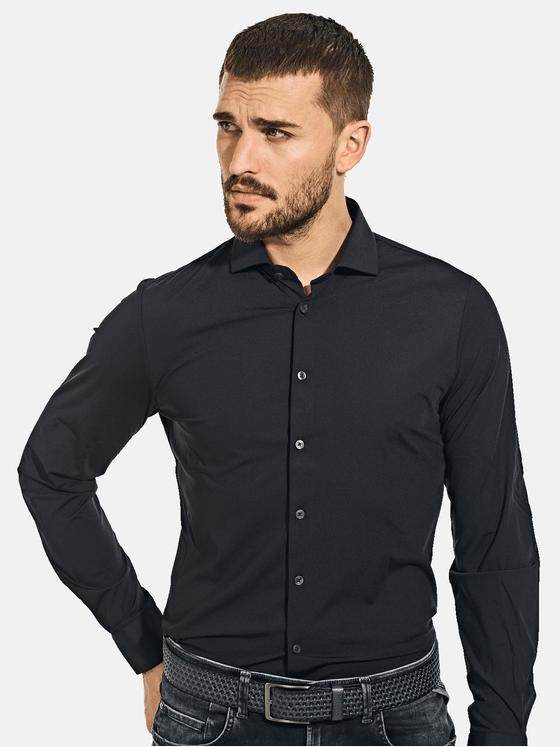 emilio adani Herren Funktions-Hemd Langarm Schwarz 35834