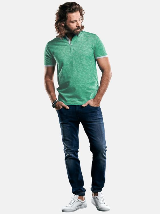 emilio adani Herren Poloshirt mit modischem Button Down Kragen Grün 29249