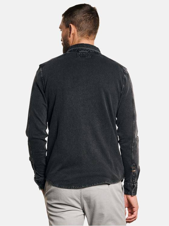 emilio adani Herren Polo-Shirt langarm Grau 32099
