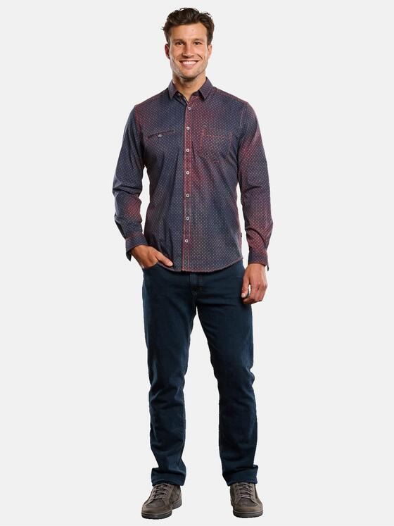 engbers Herren Hemd langarm Blutorange 34151