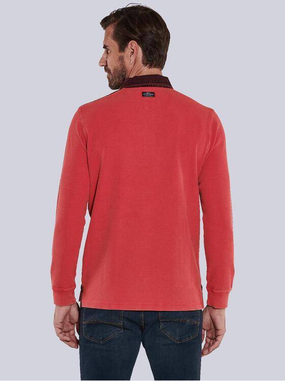 engbers Herren Langarm-Shirt mit Polo-Kragen Rot 36153