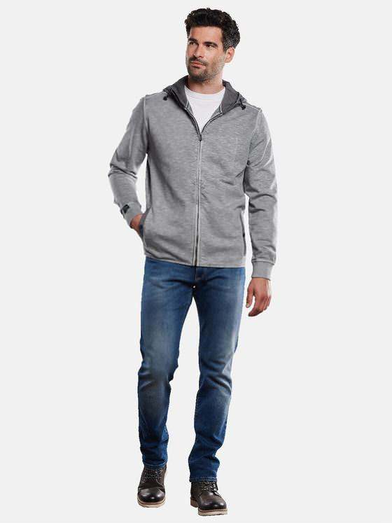 engbers Herren Sweatjacke mit Kapuze Grau 31788