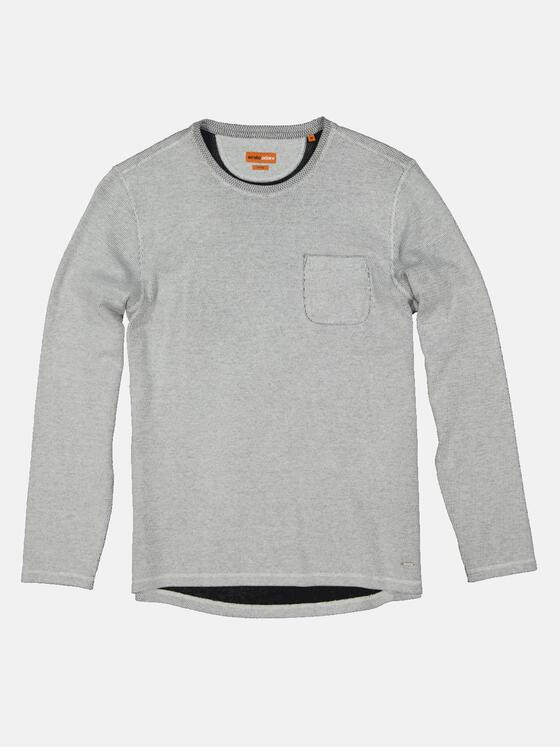 emilio adani Herren Pullover slim fit Grau 35248