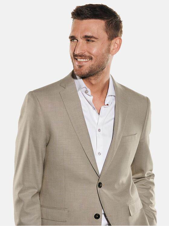 emilio adani Herren Anzug-Sakko slim fit Beige 34591