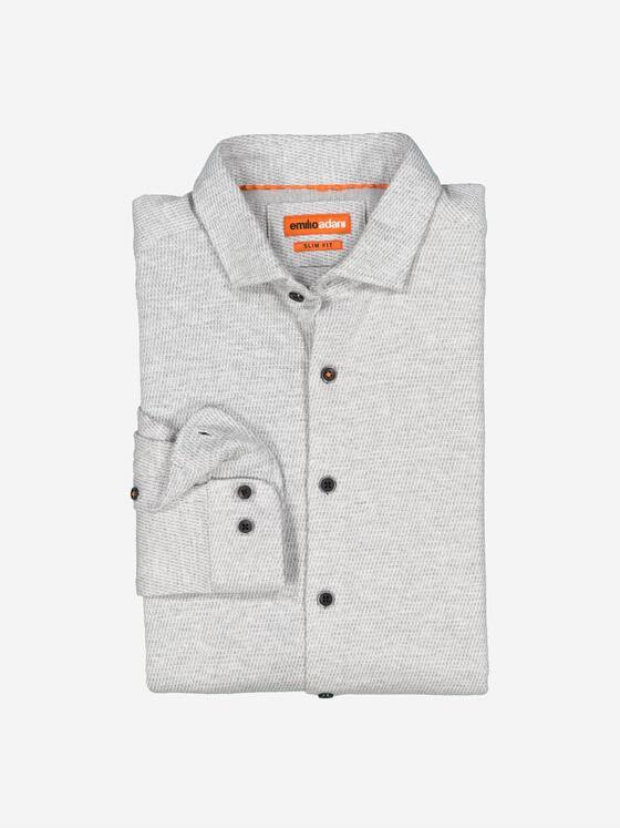 emilio adani Herren Langarm-Hemd slim fit Grau 37854