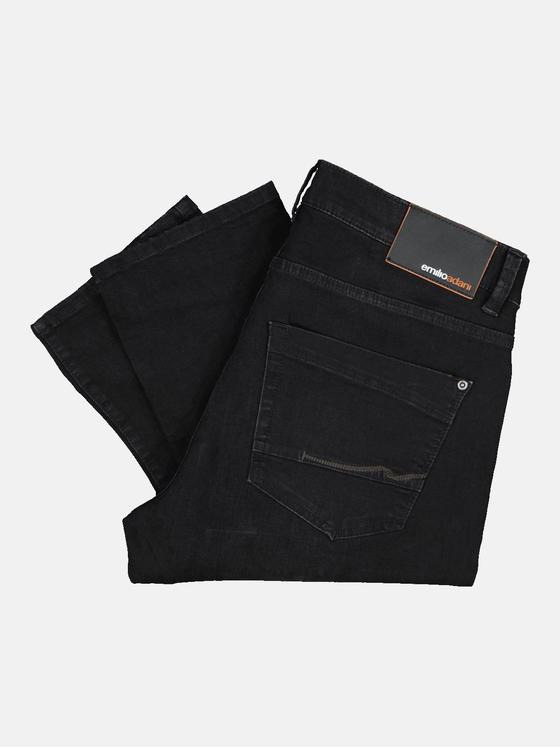 emilio adani Herren Jeans 5-Pocket Superstretch Schwarz 32315