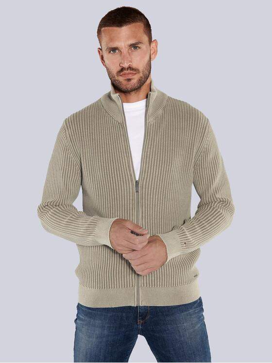 emilio adani Herren Cardigan strukturiert Beige 36070