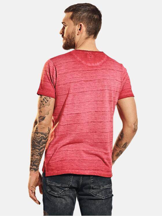 emilio adani Herren T-Shirt Rundhals strukturiert Rot 31522
