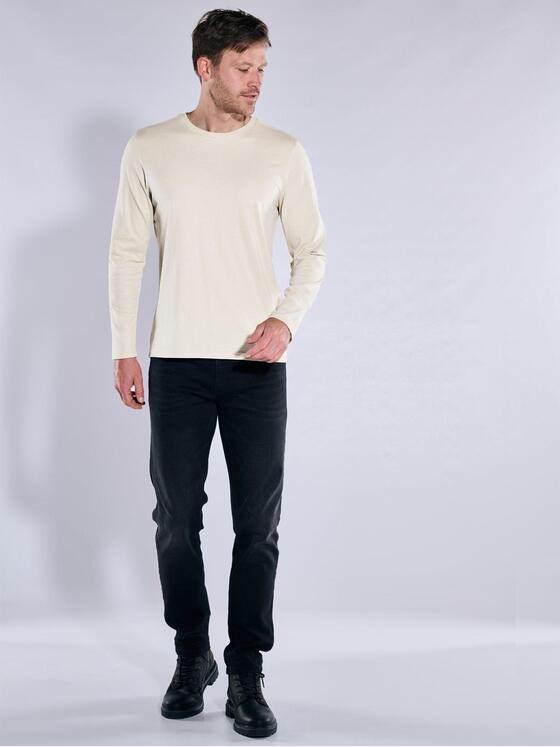 engbers Herren Langarm-Shirt uni Beige 37733