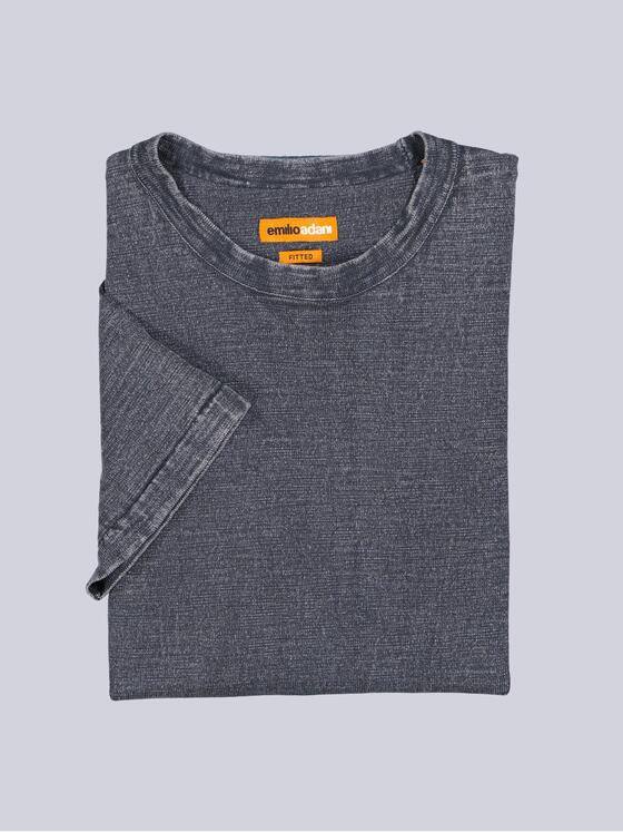 emilio adani Herren T-Shirt mit Wascheffekt Anthrazit 41103
