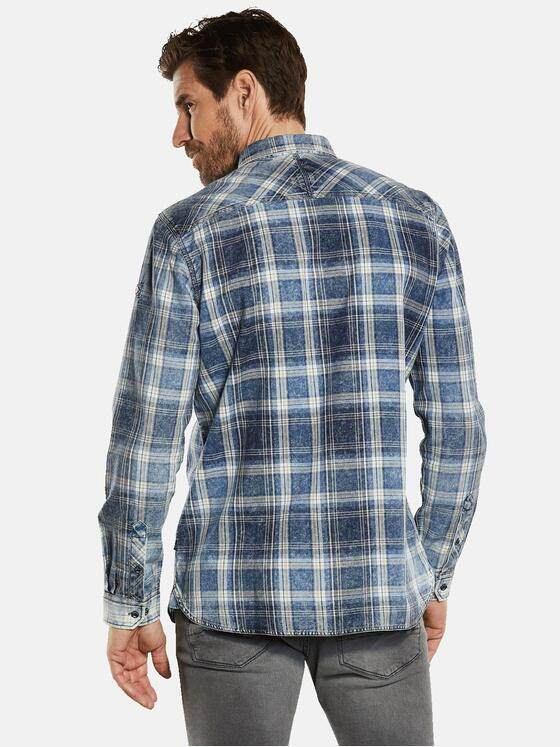 engbers Herren Langarm-Hemd kariert Blau 34352