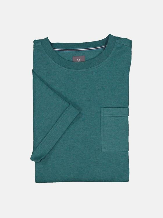 ENGBERS GERMANY Herren T-Shirt edel glänzend durch spezielles Garn Türkis 36800