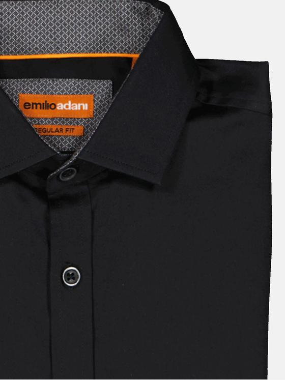 emilio adani Herren Langarm-Hemd "My Favorite" Schwarz 36202
