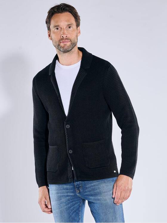 engbers Herren Sakko in edler Strickqualität Schwarz 39523