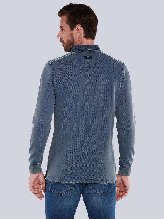 engbers Herren Polo-Shirt uni Blau 35677