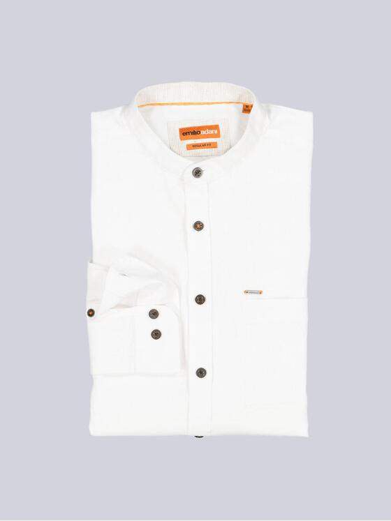 emilio adani Herren Hemd uni Weiß 38756