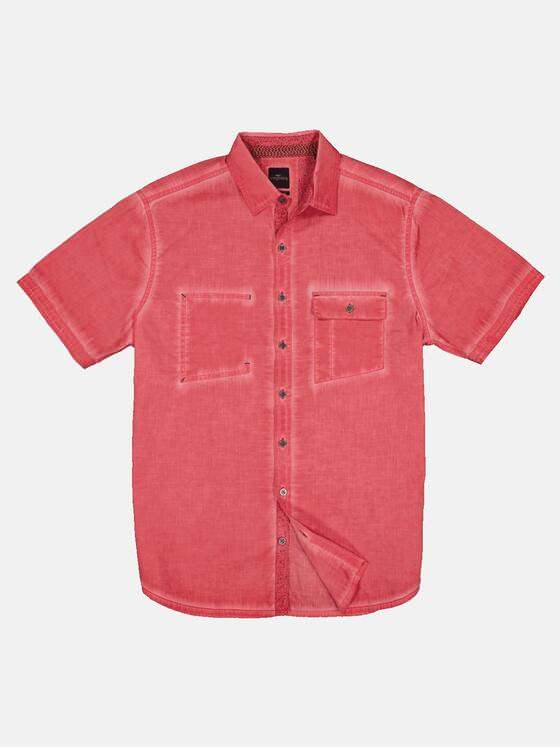 engbers Herren Kurzarm-Hemd uni Feuerrot 33041