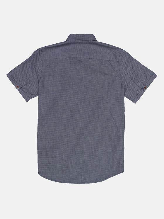emilio adani Herren Hemd uni Blau 32614
