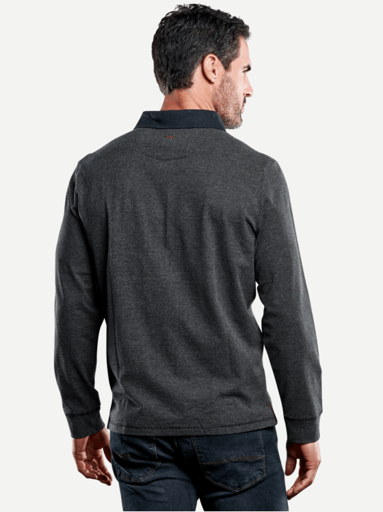 engbers Herren Poloshirt langarm Blau 28837