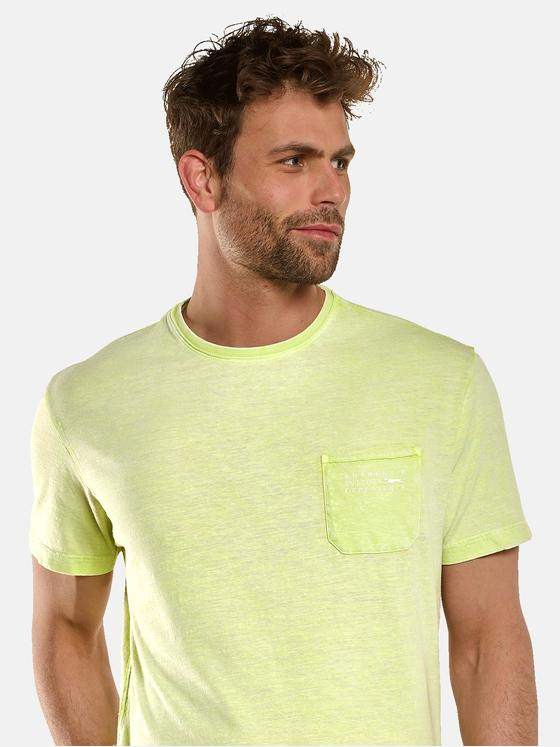 engbers Herren T-Shirt mit Leinenanteil Gelb 33111