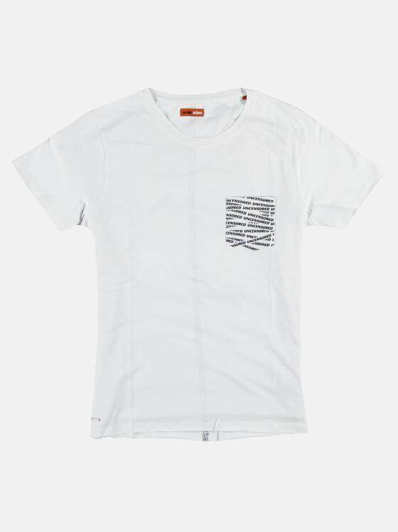 emilio adani Herren Rundhals T-Shirt Weiß 25858