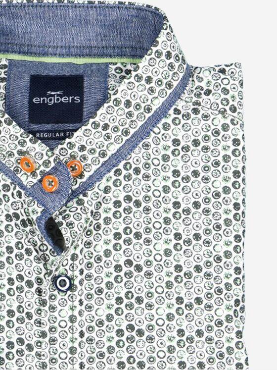 engbers Herren Langarm-Hemd gemustert Gruen 38013