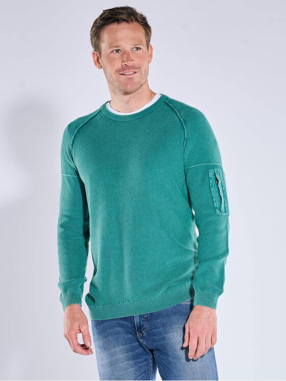 engbers Herren Pullover strukturiert Tuerkis 39227
