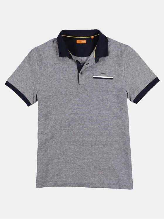 emilio adani Herren Sportives Poloshirt mit eingelegter Brusttasche Blau 29685