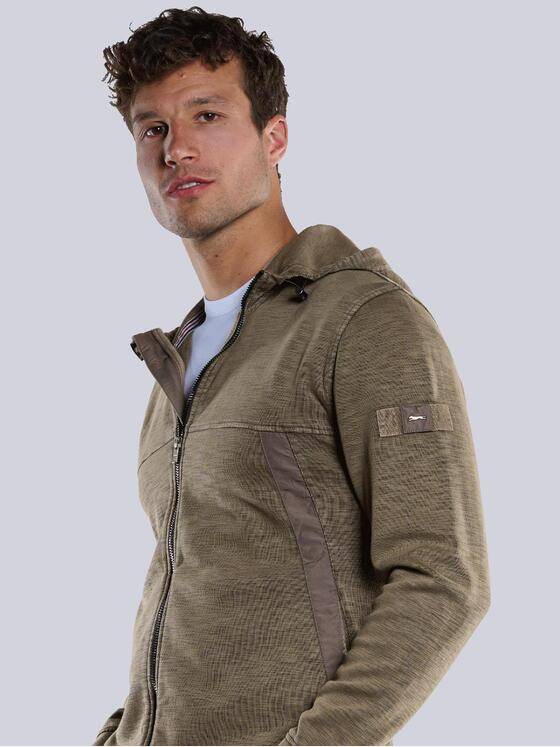 engbers Herren Sweatjacke mit Kapuze Braun 33747