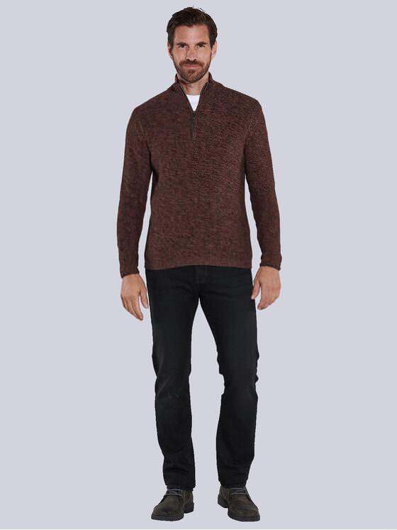 engbers Herren Pullover mit Stehkragen Rot 35554