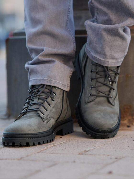 emilio adani Herren Boots aus Nubukleder Grau 39294