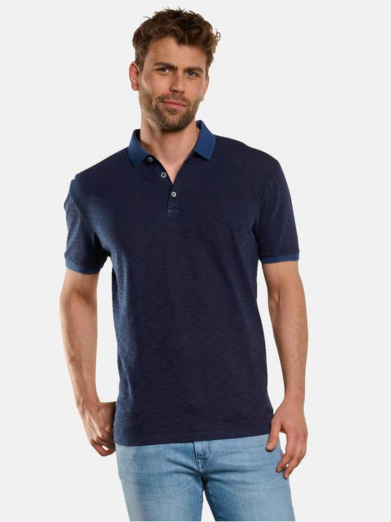 engbers Herren Polo-Shirt strukturiert Saphirblau 33050